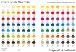 SENNELIER - Mistrovské akvarelové barvy l'Aquarelle - 24 ks půlpánvičky