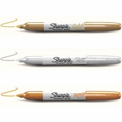 Sharpie permanent markers METALLIC - permanentní fixy - sada 3 ks