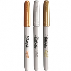Sharpie permanent markers METALLIC - permanentní fixy - sada 3 ks