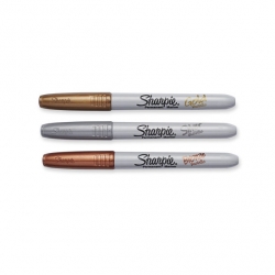 Sharpie permanent markers METALLIC - permanentní fixy - sada 3 ks