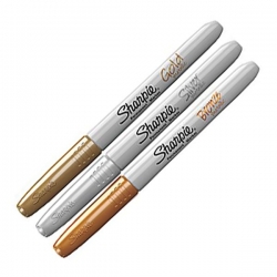 Sharpie permanent markers METALLIC - permanentní fixy - sada 3 ks