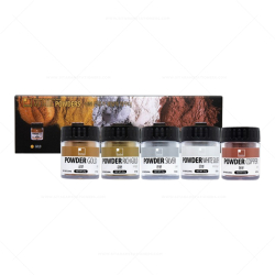 SHINHAN Professional Metallic Powder - 30 ml sada 5 ks