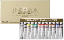 ShinHan Professional KOREAN COLOR - tradiční korejské barvy v tubě - sada 12  x 20 ml