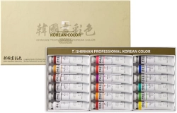 ShinHan Professional KOREAN COLOR - tradiční korejské barvy v tubě - sada 18  x 20 ml