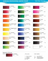 ShinHan Professional WATER COLOR - akvarelové barvy v tubě - sada 30 barev