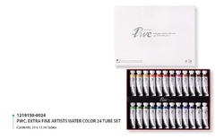 ShinHan PWC Premium extra fine artists WATER COLORS - prémiové akvarelové barvy v tubě - sada 24 barev x 15 ml