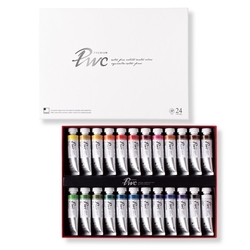 ShinHan PWC Premium extra fine artists WATER COLORS - prémiové akvarelové barvy v tubě - sada 24 barev x 15 ml