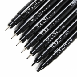 TOUCH Liner - ShinHan Art - sada 7 ks - černé linery