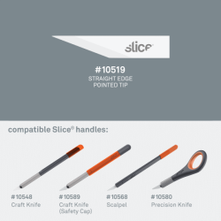 SLICE SKU 10519 (ostré špičky) - náhradní čepele pro nožík - NIKOL - 4 kusy