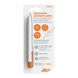 SLICE Retractable precision cutter SKU 10417 - keramický vyškrabávací nožík - NIKOL - 3. VARIANTA - BÍLÝ - ZATAHOVACÍ