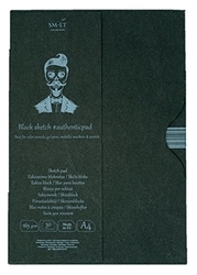 SM-LT Art BLACK sketch pad A4 - skicák s černými listy - 165 g/m2 - 30 listů