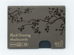 SM-LT Art HAIKUCARDS Black Drawing - haiku karty černé 300 g/m2 - 24 listů