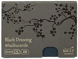 SM-LT Art HAIKUCARDS Black Drawing - haiku karty černé 300 g/m2 - 24 listů