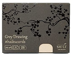 SM-LT Art HAIKUCARDS GREY Drawing - haiku karty šedé 325 g/m2 - 22 listů