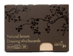 SM-LT Art HAIKUCARDS Natural Brown - haiku karty hnědé 325 g/m2 - 22 listů