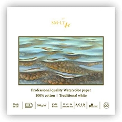 SM-LT Professional quality watercolour - 100% cotton, 300 g/m3, 28x28 cm, 10 listů