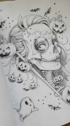 Spirits of Halloween: Santa Muerte - Coloring Book- Max Brenner