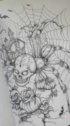 Spirits of Halloween: Santa Muerte - Coloring Book- Max Brenner