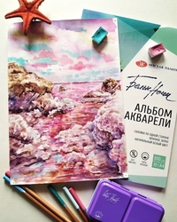 St. Petersburg Nevskaya Palitra - White Nights GRAIN FIN Watercolor paper - akvarelový papír 100% bavlna - 300 g/m2 - 10 listů - 2 rozměry