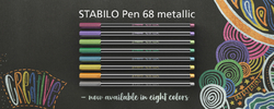 Stabilo Pen 68 METALLIC - fix 1 mm - metalické odstíny - 8 barev