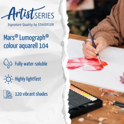 STAEDTLER Mars Lumograph 104 - akvarelové pastelky - sada 120 barev