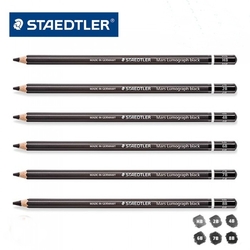 Staedtler Mars Lumograph BLACK - sada grafitových tužek s karbonem - 6 ks