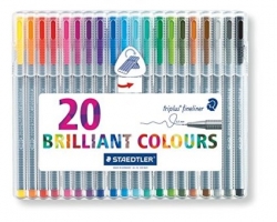 STAEDTLER Triplus 334 - linery 20 barev - BOX
