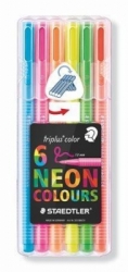 STAEDTLER Triplus Color 323 NEON - fixy 1mm 6 barev