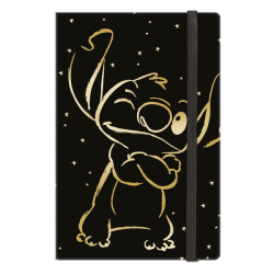 Colorino Stitch Gold - zápisník s gumičkou - A5 (80 g, 80 stránek, linkovaný)