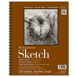 STRATHMORE Sketch skicák 400 - kroužková vazba (89 g/m2, 100 listů) - různé velikosti