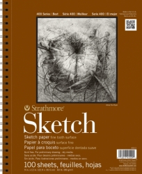STRATHMORE Sketch skicák 400 - kroužková vazba (89 g/m2, 100 listů) - různé velikosti