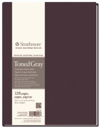 STRATHMORE 400 Toned Gray - Art journal (118 g/m2, 128 stran) - pevná vazba - 21,6 x 27,9 cm