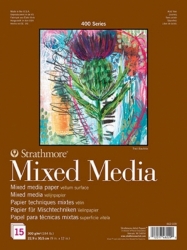 STRATHMORE Mixed Media 400 - lepený (300 g/m2, 15 archů) - různé velikosti