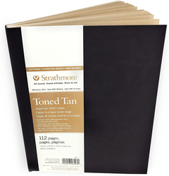 STRATHMORE 400 Toned Tan - Art journal (118 g/m2, 112 stran) - měkká vazba - 19,7 x 24,8 cm