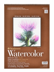 STRATHMORE Watercolor 400 - kroužková vazba (300 g/m2, 12 archů) - různé velikosti
