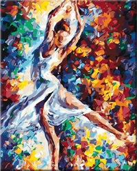 Malování podle čisel - TANEČNICE V BARVÁCH - 40 x 50 cm - obtížnost 3 (Střední)