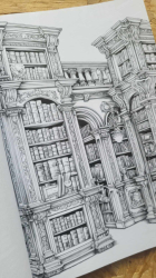 The Enchanted Library: A Coloring Book for Writers and Bookworms - Max Brenner