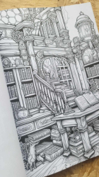 The Enchanted Library: A Coloring Book for Writers and Bookworms