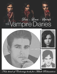 The Vampire Diaries Dots Lines Spirals The BEST Adult Coloring Book for Halloween