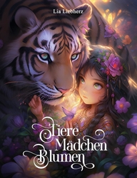 Tiere Mädchen Blumen Coloring book - Lia Liebherz