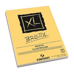 CANSON Bristol skicák XL - lepený (180g/m2, 50 archů) - A4