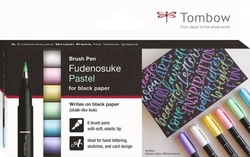 Tombow Fudenosuke pastel 6 ks