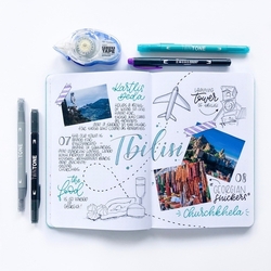 TOMBOW Travel Journal Set - sada pro tvorbu cestovního deníku