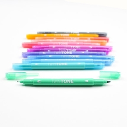 Tombow Twintone - oboustranný fix - PASTELS - sada 12 ks