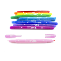 Tombow Twintone - oboustranný fix  – RAINBOW - sada 12 ks