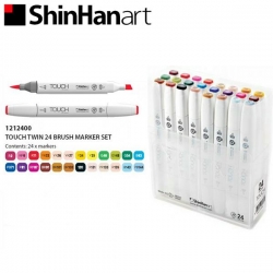 TOUCH Twin Brush Marker - oboustranný fix - ShinHan Art - sada 24 ks
