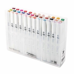 TOUCH Twin Brush Marker - oboustranný fix - ShinHan Art - sada 36 ks