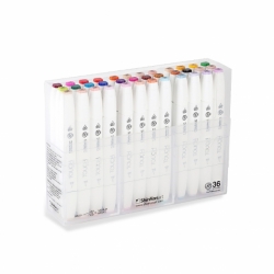 TOUCH Twin Brush Marker - oboustranný fix - ShinHan Art - sada 36 ks