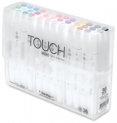 TOUCH Twin Brush Marker - oboustranný fix - ShinHan Art - sada 36 ks