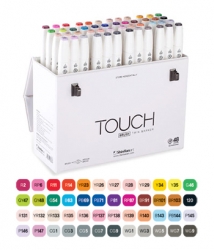 TOUCH Twin Brush Marker - oboustranný fix - ShinHan Art - sada 48 ks